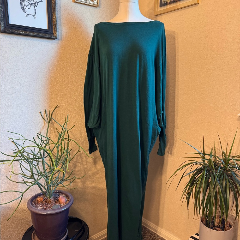 Free People Green Long Sleeve Dress